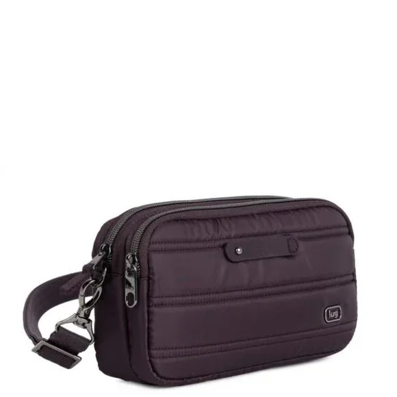 Lug Coupe XL Plus Convertible Crossbody Bag with Charm Bar Plum - New! - Picture 2 of 14
